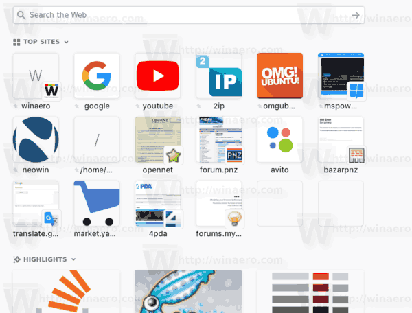 Firefox New Tab Page More Rows