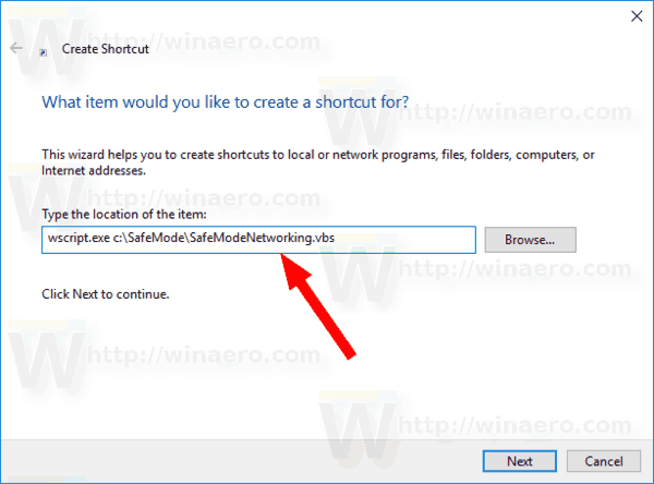 Windows 10 Create Shortcut For Safe Mode With Networking