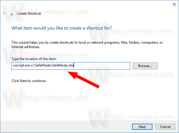 Windows 10 Create Shortcut For Safe Mode