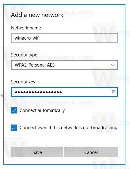 Add Wireless Network Profile Windows 10