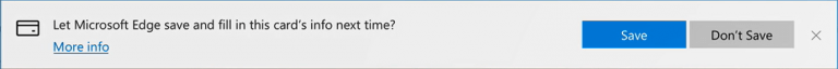 Edge Consent Box For Saving Autofill Data