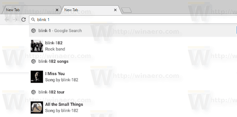 Google Chrome Rich Search Suggestions 