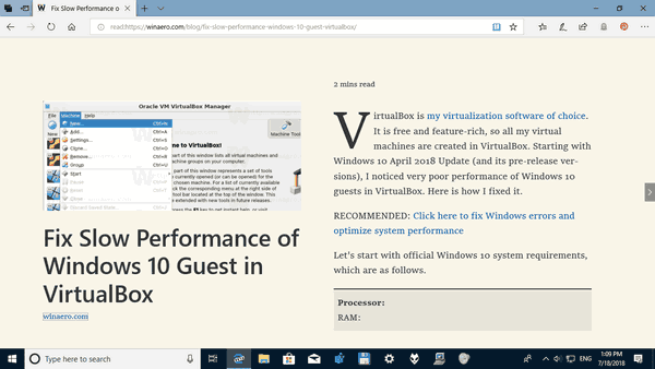 Microsoft Edge Normal Text Spacing