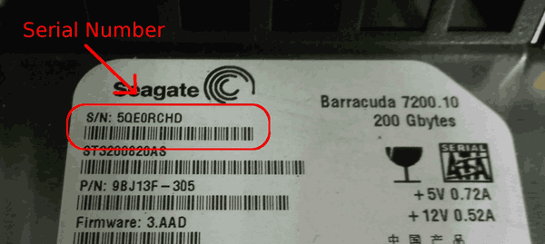 WIndows 10 Hdd Serial Number