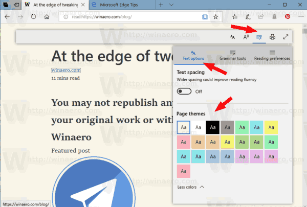 Changing reader. Tab text Finder. Как на инфинексе включить Edge.