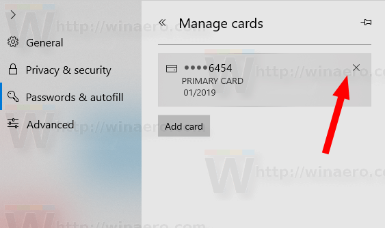 Windows 10 Edge Remove Card Data 1
