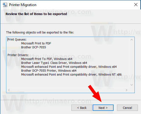 Windows 10 Export Printers Review Changes