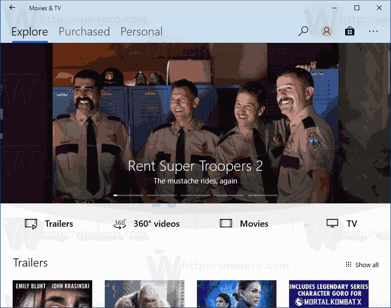 Windows 10 Movies And TV App 