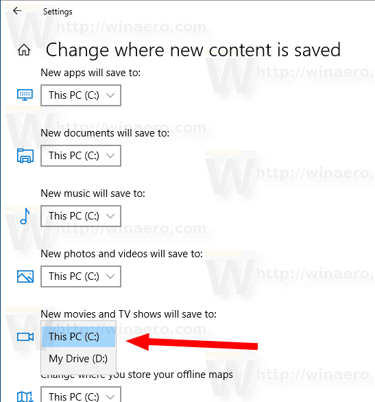 Windows 10 Change Download Location