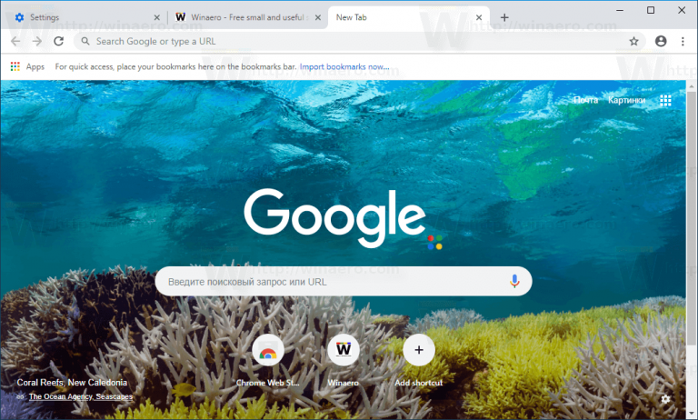 new tab for google