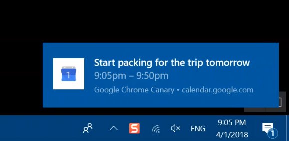 turn off google chrome notifications windows 10