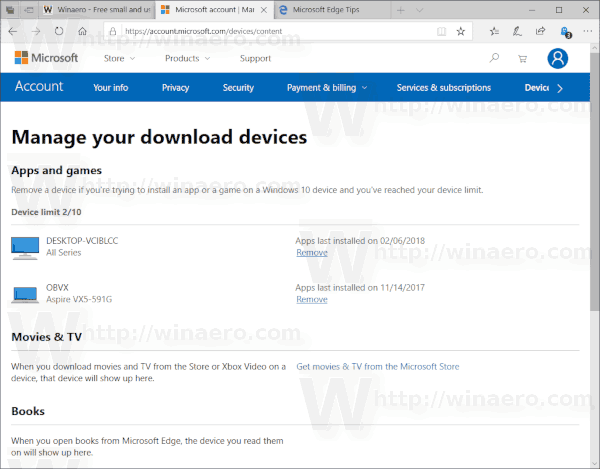 Microsoft Store Account Download Devices
