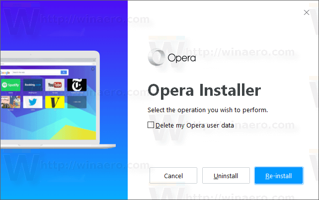 Opera 57 Uninstaller