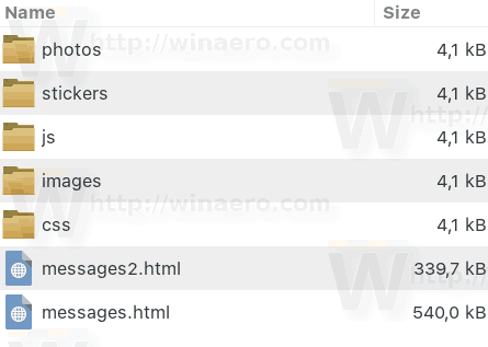 Telegram Export Chat History Files