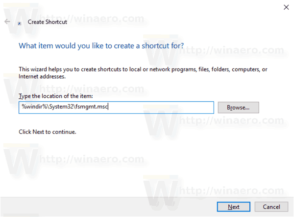 Windows 10 Shared Folders Shortcut 1