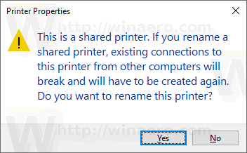 Windows 10 Rename A Shared Printer