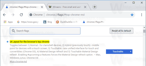 Chrome 69 Top Md Touchable