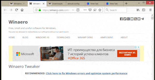 Yafd tabs как убрать из firefox в