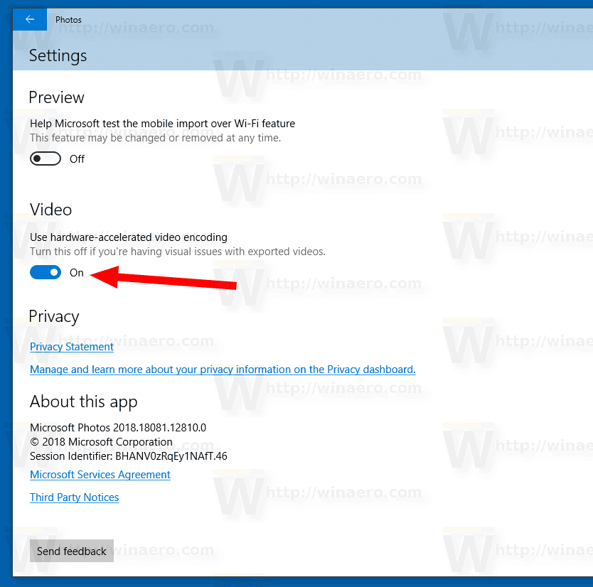 Windows 10 Photos Disable Hardware Acceleration 