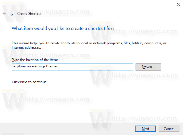Windows 10 Theme Settings Shortcut