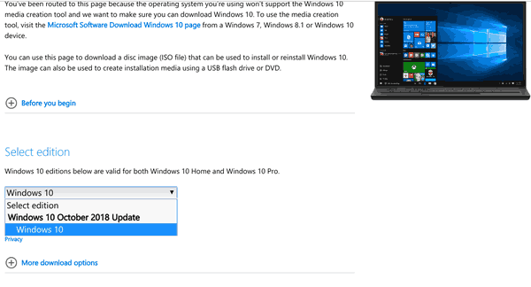 Download ISO Version 1809