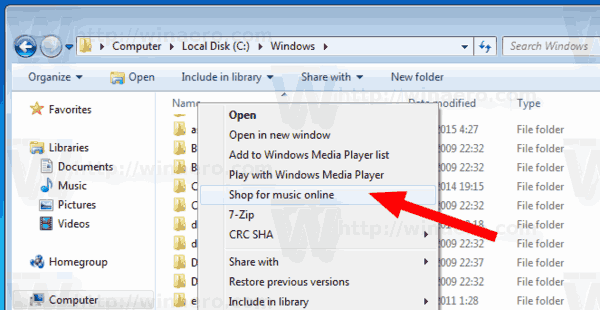 Shop For Music Online Windows 7