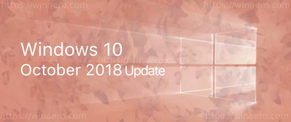 Windows 10 October 2018 Update Banner