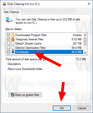 Windows 10 Remove Downloads Cleanmgr