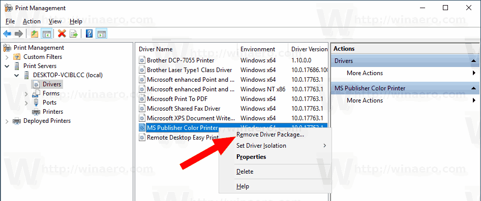 Uninstall Printer Driver In Windows 10