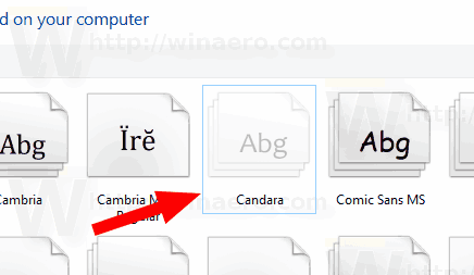Windows 10 Unhide Font