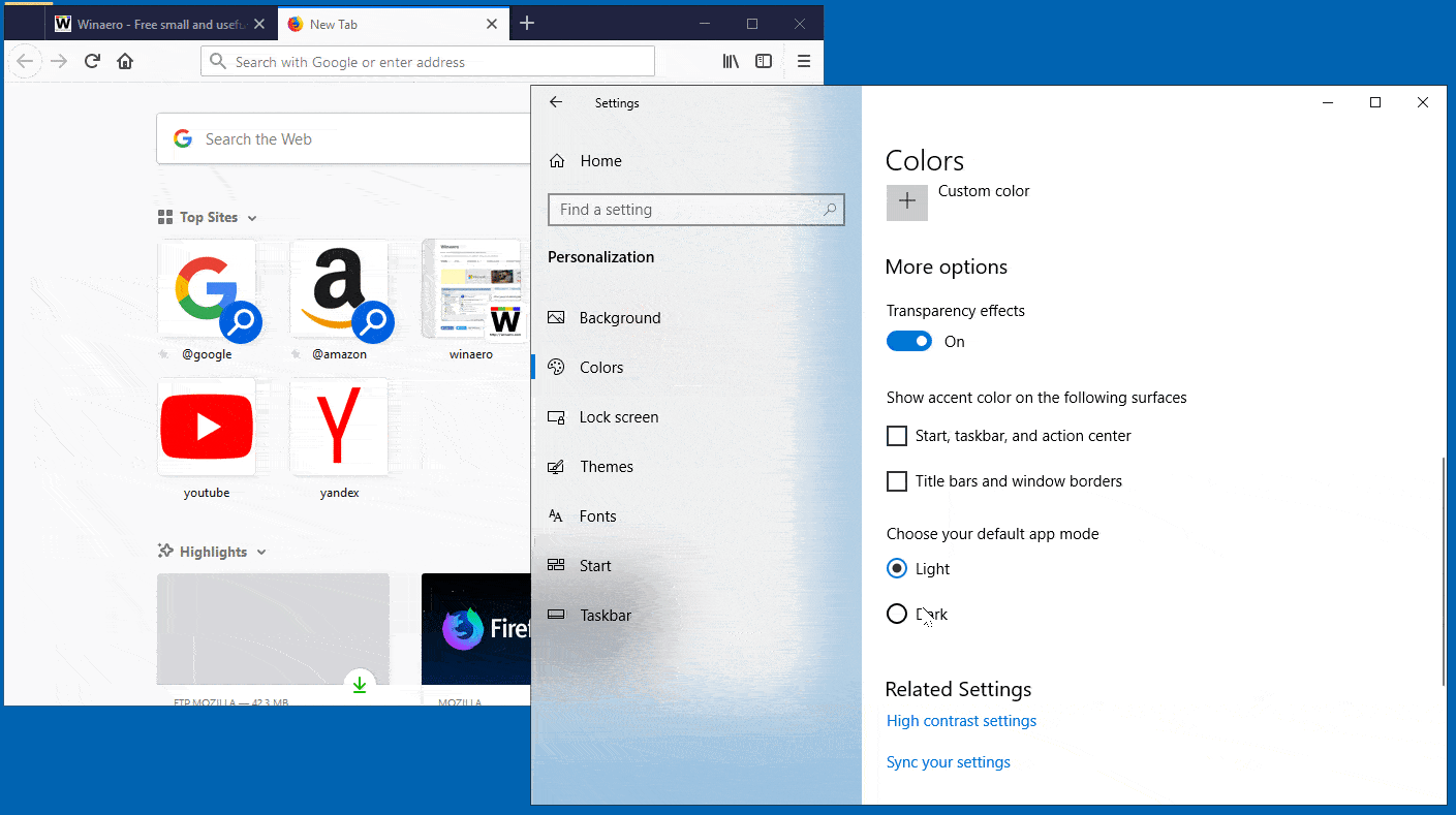 Stop Firefox from Following Light and Dark App Mode in Windows 10