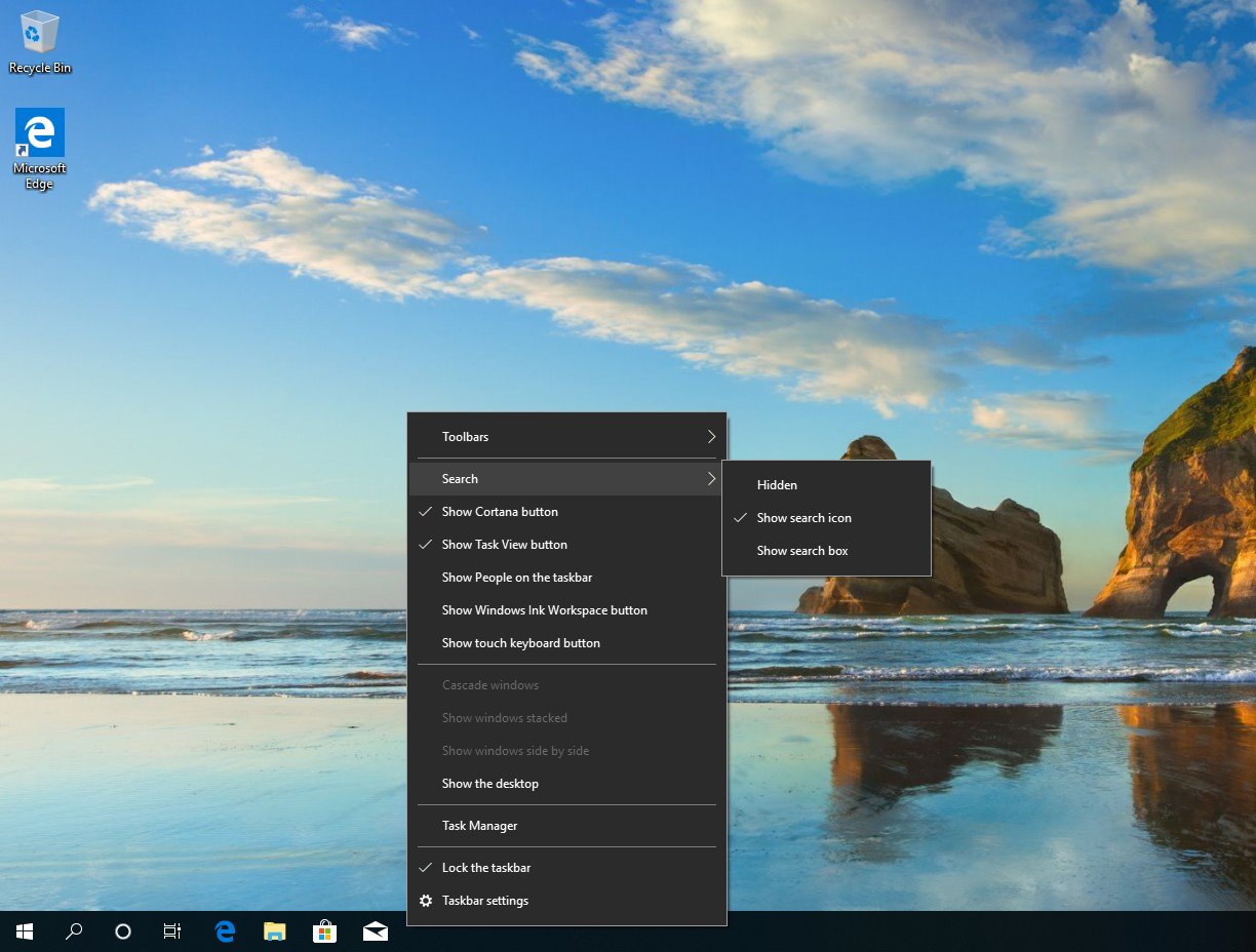 Поиск Cortana Split Windows 10 03