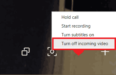 Skype Turn Off Incoming Video