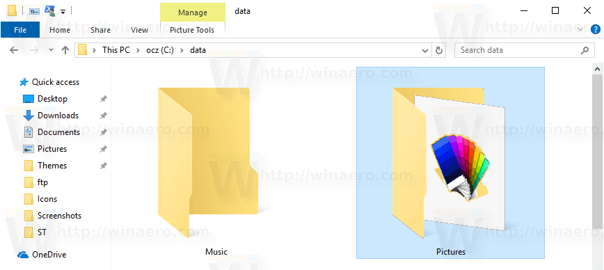Пользовательское изображение папки Windows 10