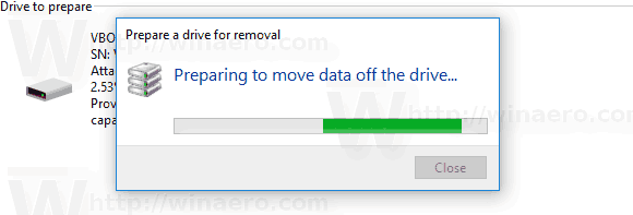 Удаление диска Windows 10 из пула носителей