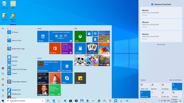 Windows 10 Light Theme в действии
