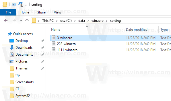 Windows 10 Numerical Sorting Enabled