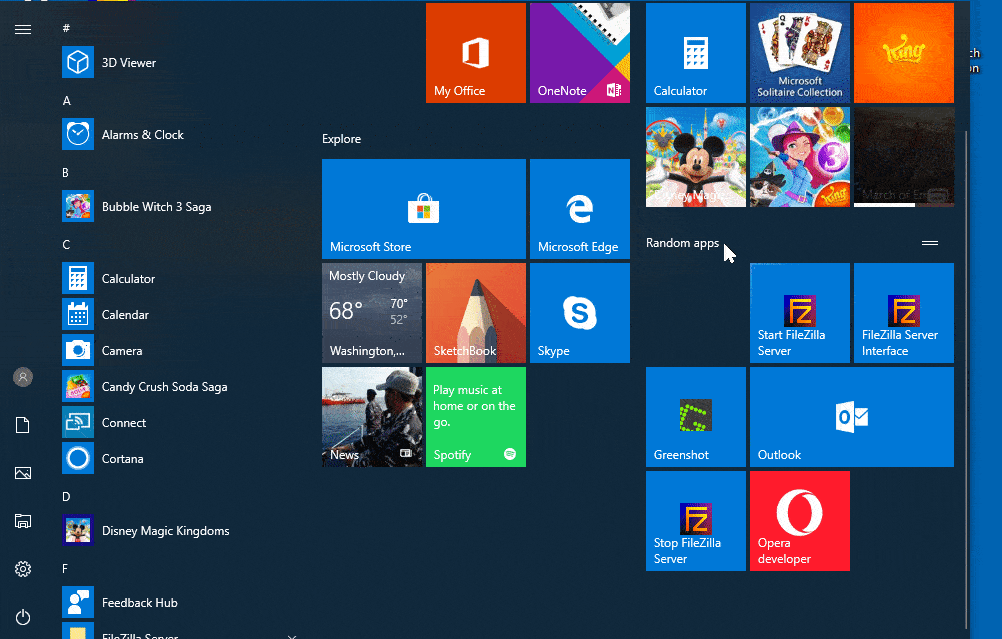 Windows 10 Unpin Group Of Tiles