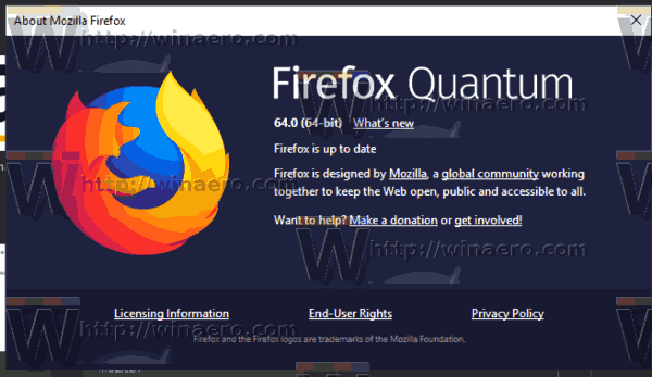 Firefox 64 О