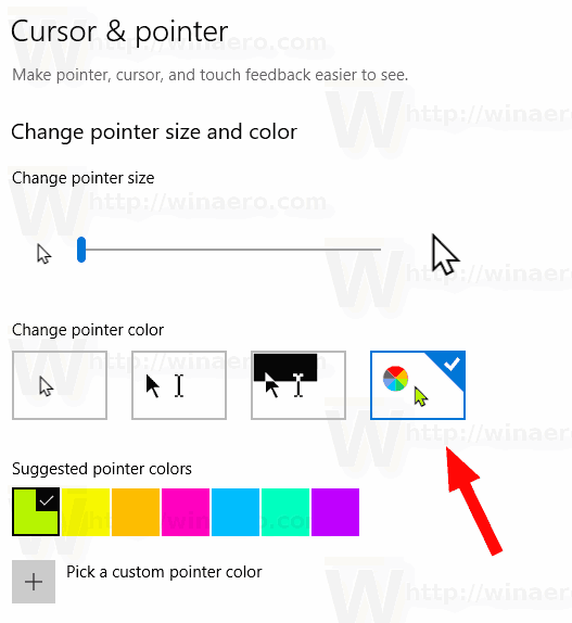 Windows 10 Change Cursor Color 2