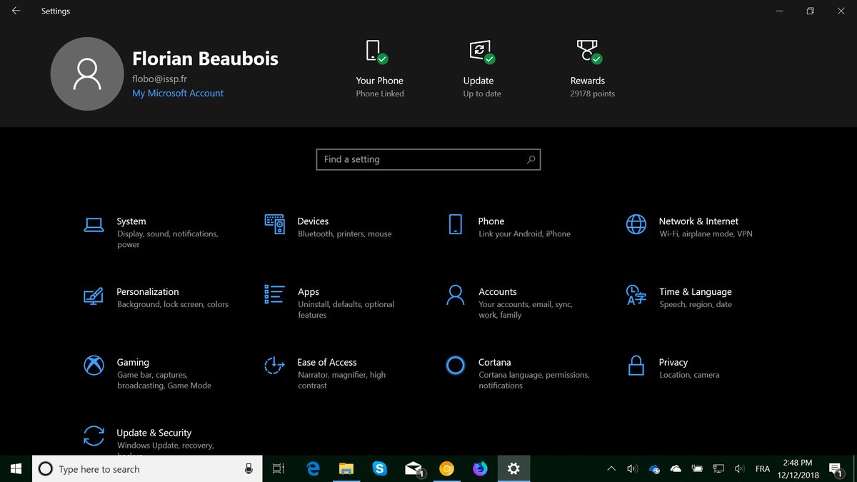 Windows 10 New Settings Page Ver 1