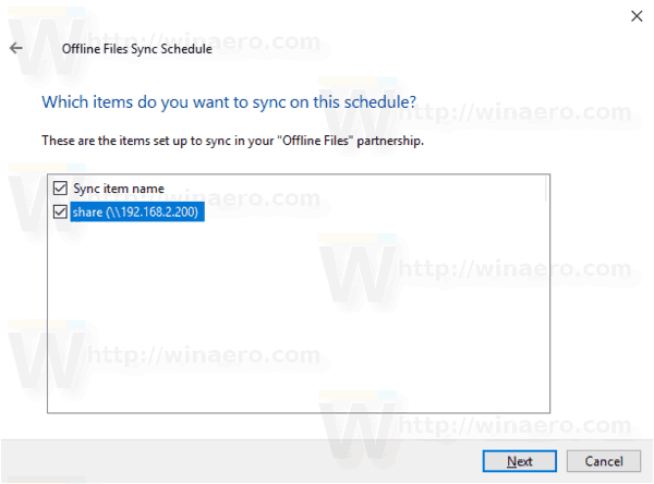 Windows 10 Offline Files Sync Change Schedule 3