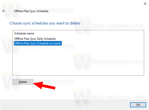 Windows 10 Offline Files Sync Delete Schedule 2