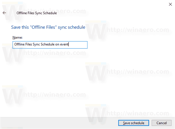 Windows 10 Offline Files Sync Schedule At Event 4
