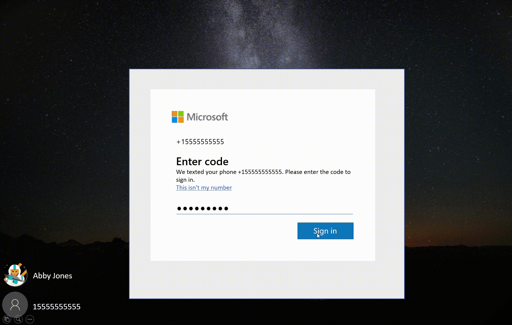 Using a phone number instead of a password to log in to your Microsoft account