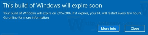 This Build Of Windows Will Expire Soon