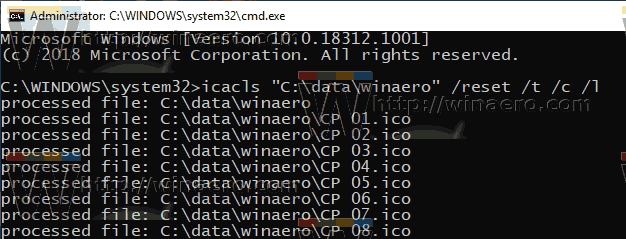 Windows 10 Reset NTFS Permissions 1