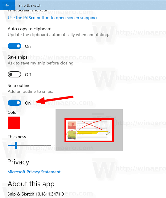 snip and sketch shortcut to quit application