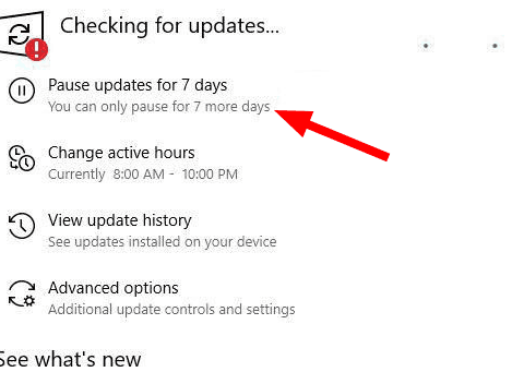 Windows 10 Home Pause Updates