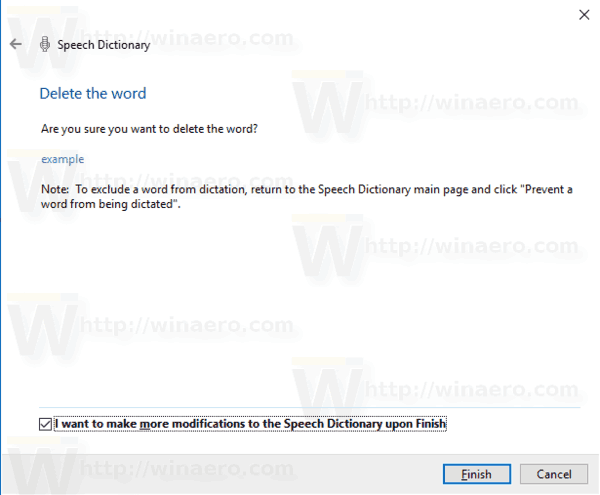 Speech Recognition Dictionary Delete Word 3